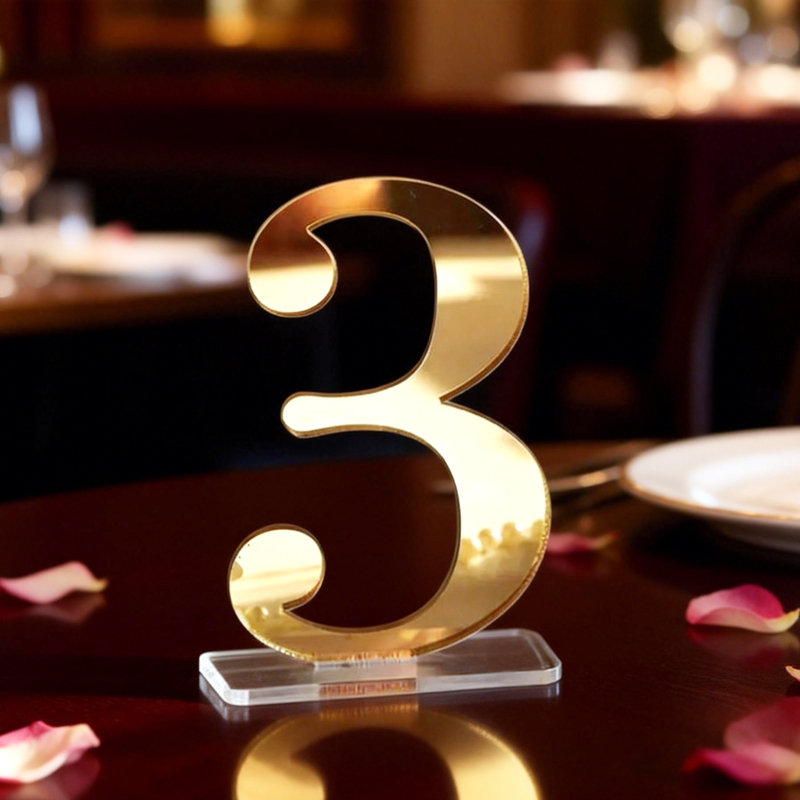 Table Number Gold - Números para Mesas de Boda con