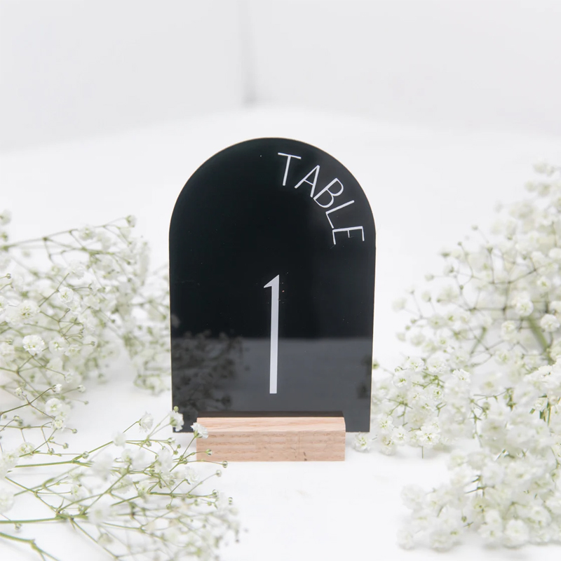 Números de mesa de boda acríli - Table Number Gold reseña y precio