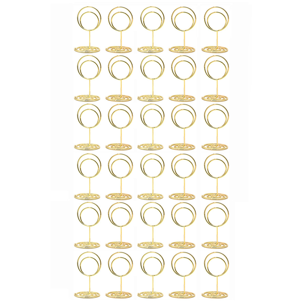 Paquete de 30 soportes redondo - Table Number Gold reseña y precio